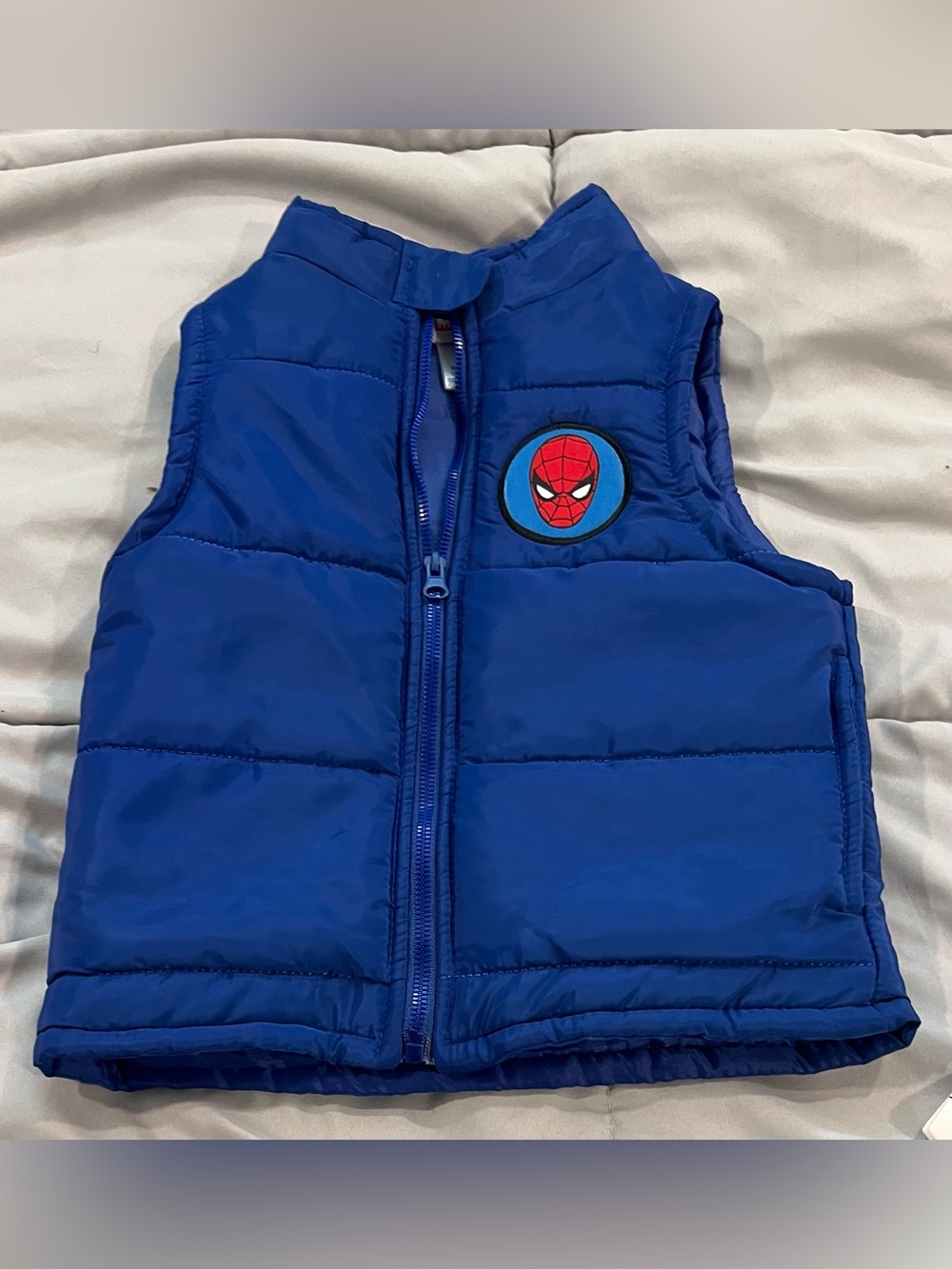 Marvel Boy's Gray Spider-Man Hoodie with Blue Puffer Vest and SpiderMan Shirt 3T - Picture 5 of 9
